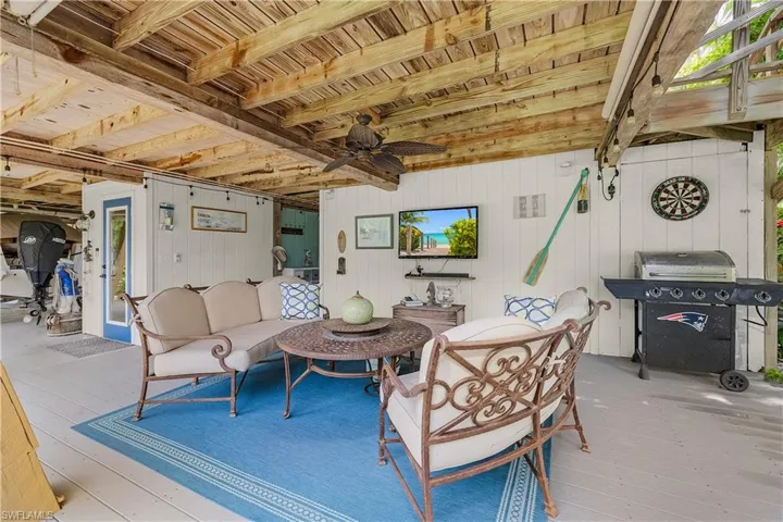 sitting area under the house