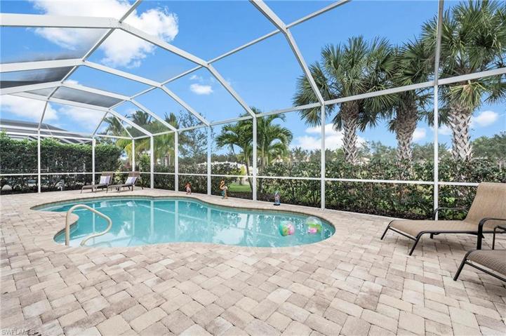 15045 Malayan Court Bonita Springs FL 34135- Pool deck looking west