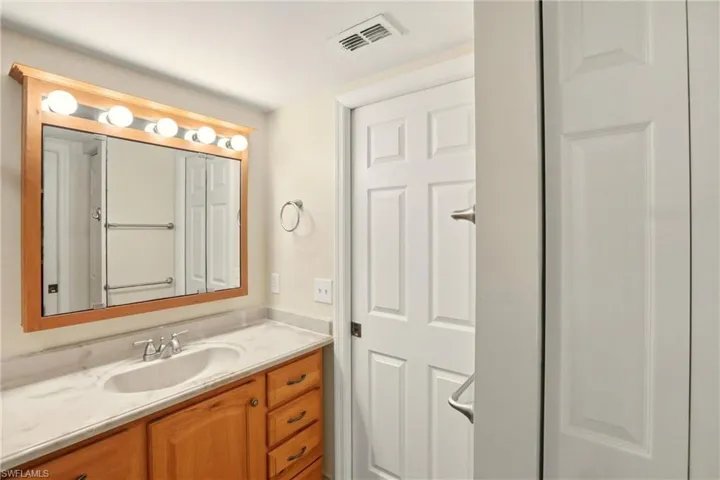 Bathroom featuring vanity