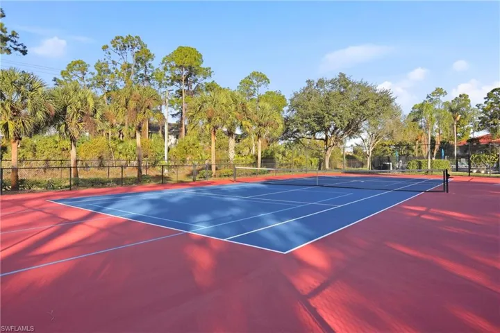 View of tennis court