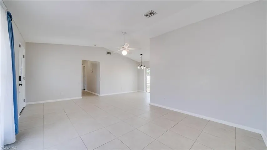 Living room and dining area