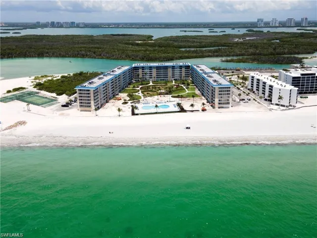 "A" Building is the building on the left closest to beach.