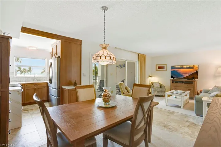 Spacious dining/living area.