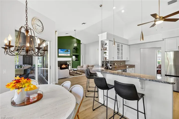 Kitchen with granite countertops