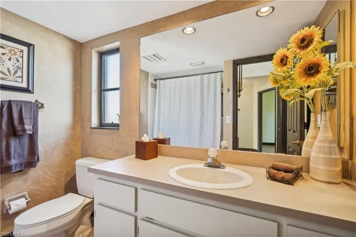 Bathroom  (first floor) vanity, shower and toilet