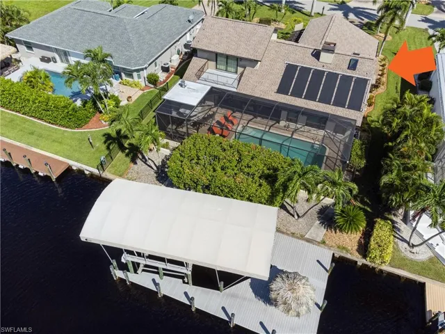 Aerial View - Back of home and dock