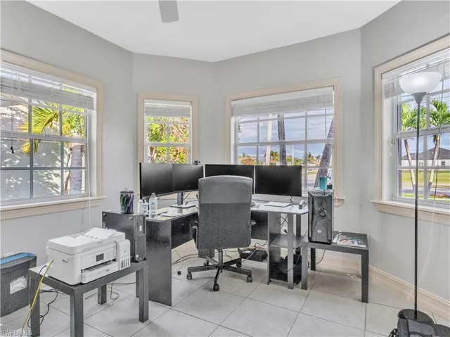 View of tiled home office