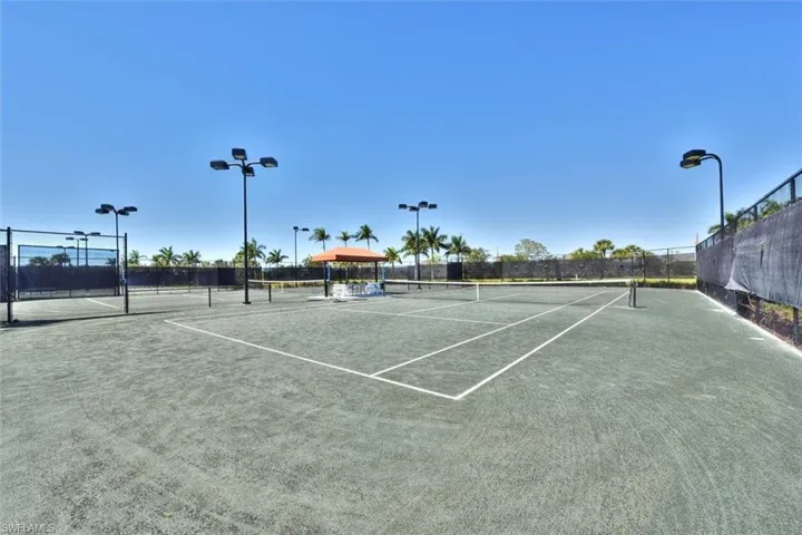 View of tennis court