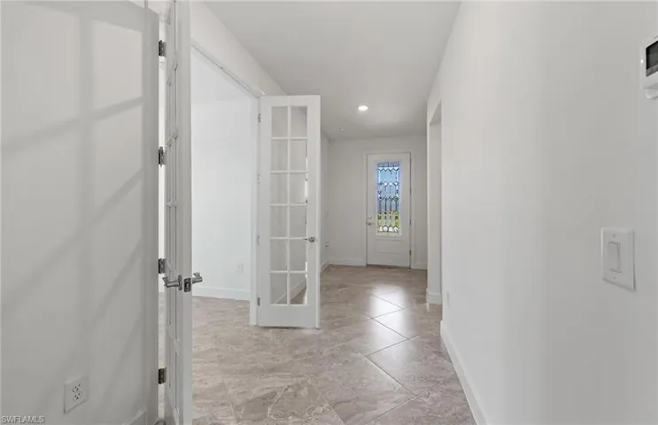 Den with french doors