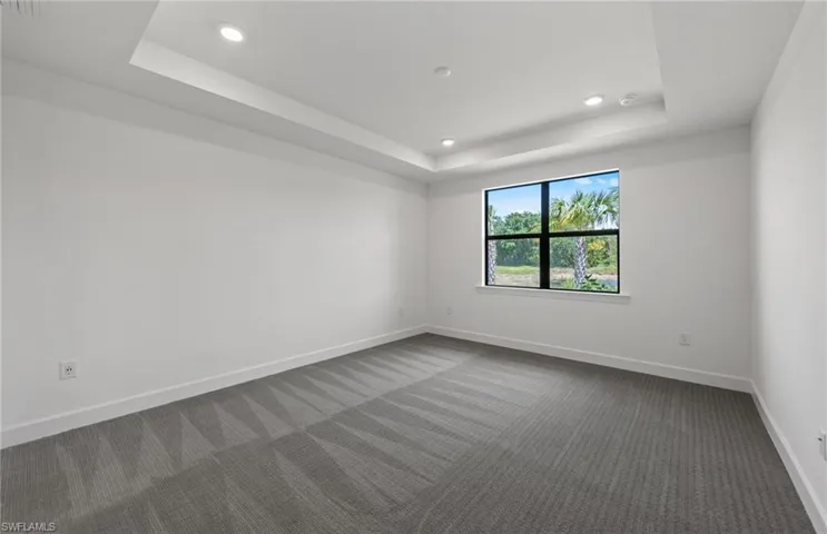 Tray ceiling in master suite