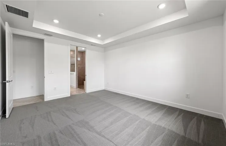 Tray ceiling in master suite