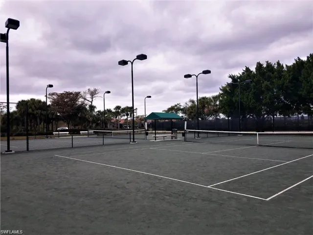 View of tennis court