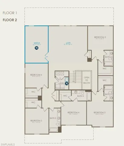 Floor plan with options selected