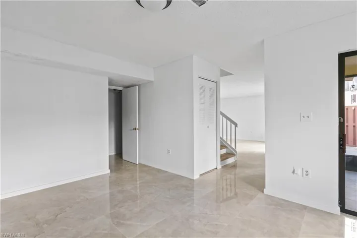 Spare room with a textured ceiling