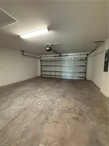 Garage with electric panel