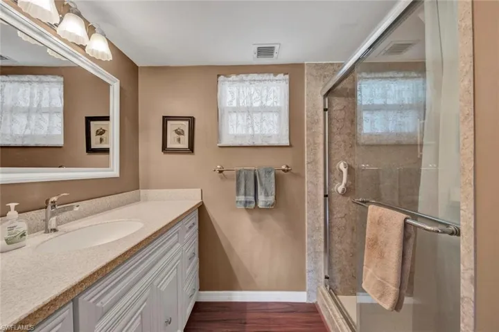 Master Bathroom with Glass Shower Door