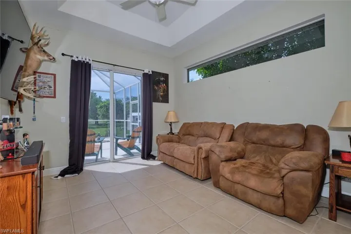 This bedroom is being used as a Media Room by current homeowners.  Nice retreat in the rear of the home.