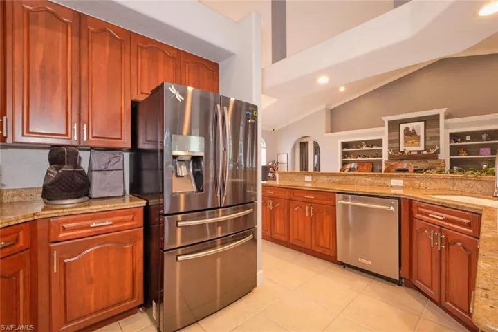 Again, extremely open floor plan can be seen from this kitchen.