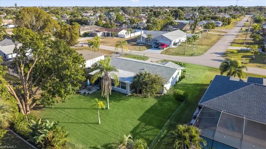 Aerial view of residential area