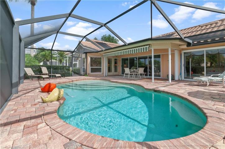 Large screen in Lanai with pool