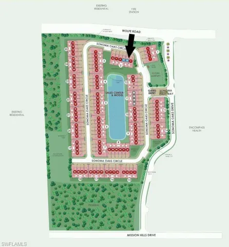 Site map: Lot 6 - Southern facing lanai with lake view!