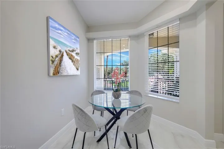 Dining space with a healthy amount of sunlight