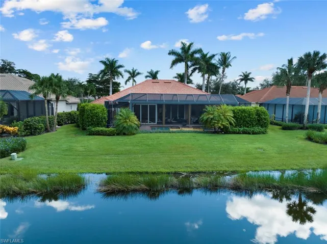 Aerial view of rear of home