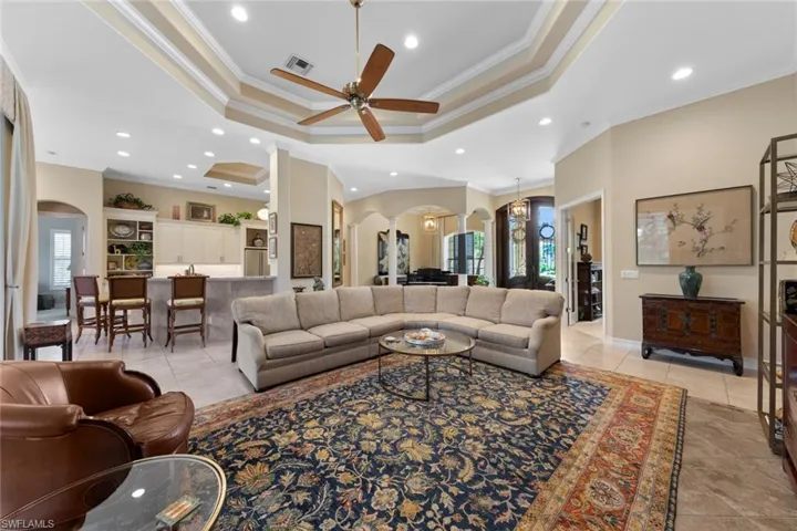 Great room looking to kitchen/dining