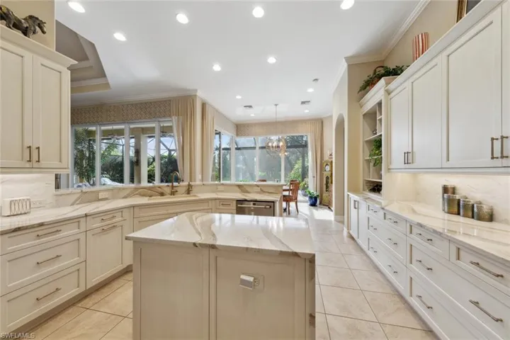 Kitchen looking out to breakfast room