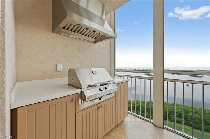 Gas grill, perfect for outdoor entertaining.