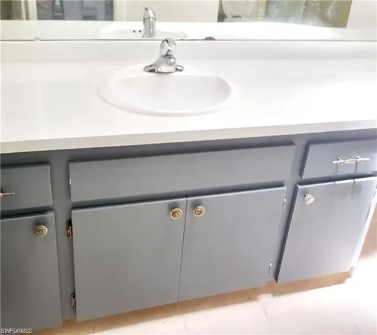 Bathroom view of vanity
