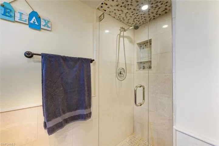 Bathroom featuring a stall shower