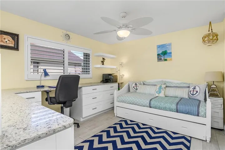 Bedroom 2 with built in cabinets