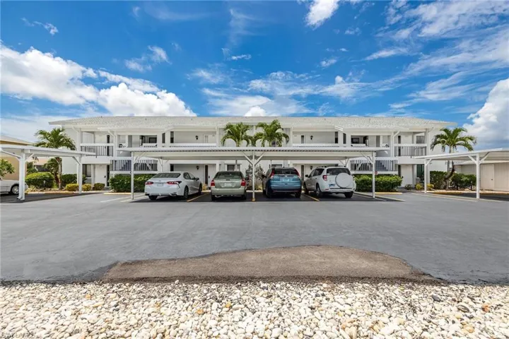 View of covered parking lot