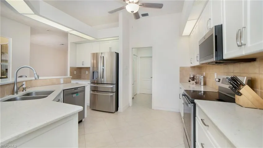 Stainless steel appliances.