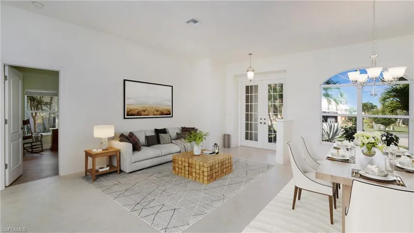 Living Room/Dining Room -Staged