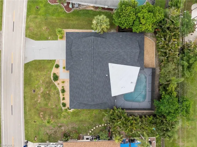 Bird's eye view of a pool