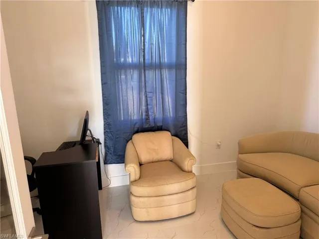 Living area with baseboards
