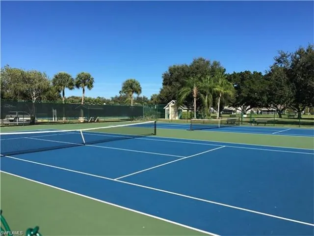 View of tennis court