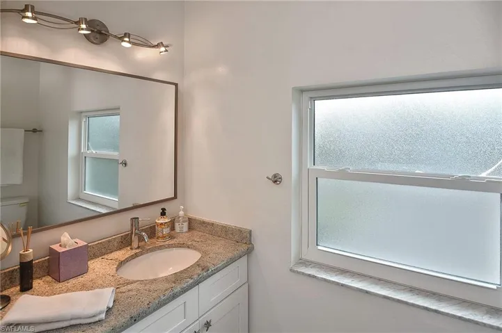 Bathroom featuring vanity