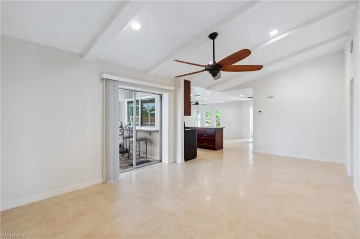 Vaulted Beam Ceiling and updated fan