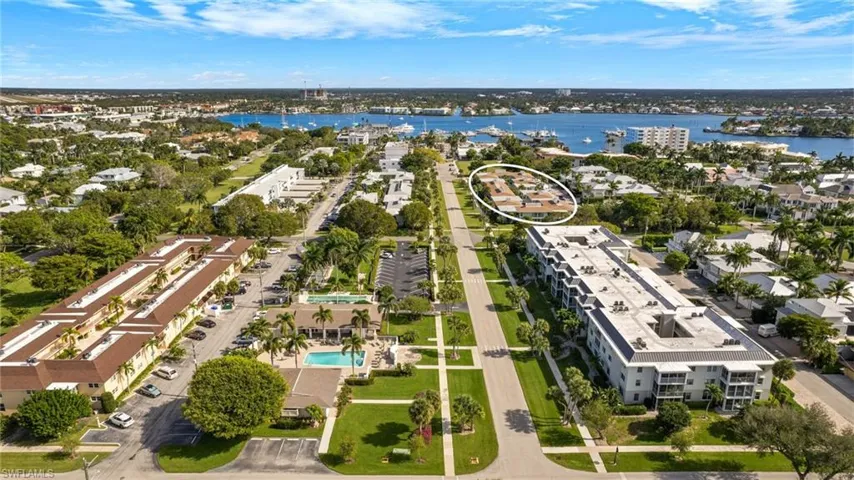 Bird's eye view of a large body of water