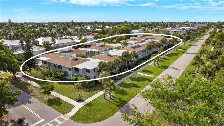 Aerial perspective of suburban area