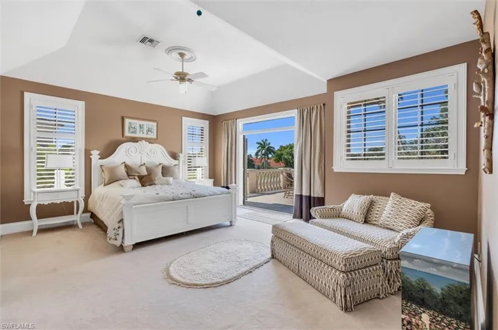 Second Floor Primary Suite with Large Walk In Closet and Private Balcony