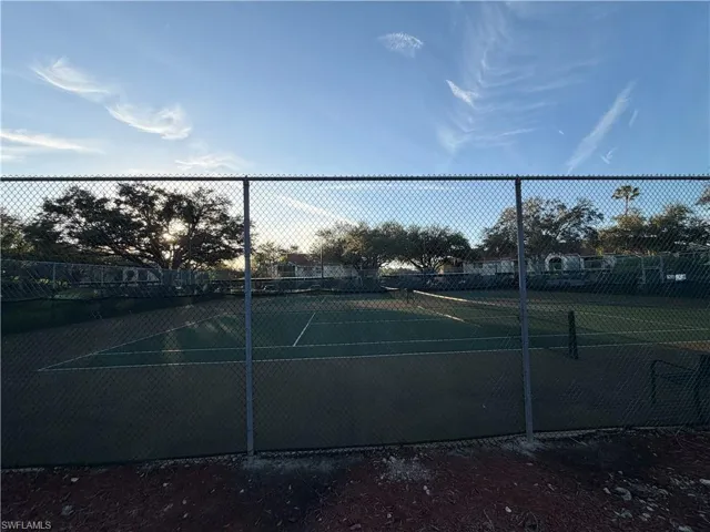 View of tennis court