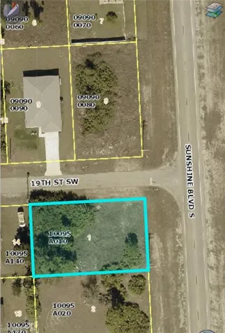 Map of property location with property parcel outlined