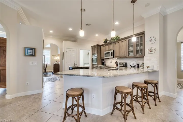 Open kitchen has been fully updated