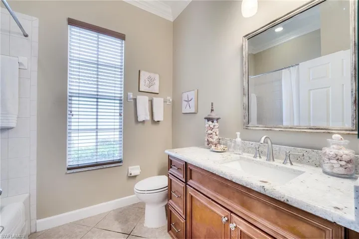 Guest bath between bedrooms 2 and 3 has been updated