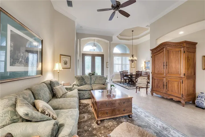 Living room off front entrance vestibule