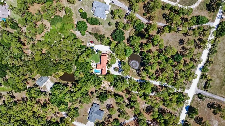 Birds eye view of property